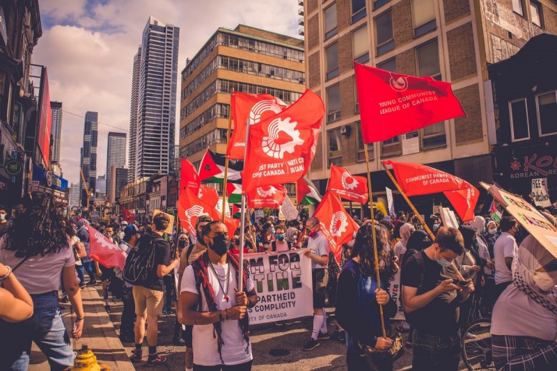 March in solidarity with Palestine, Toronto, June 2021.
