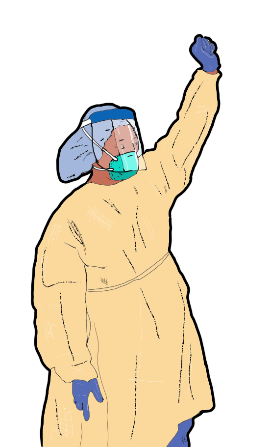 Drawing of healthcare worker
